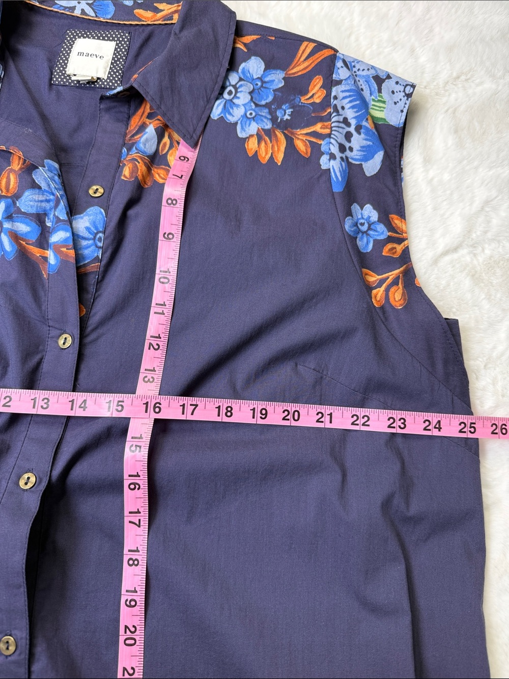 Anthropologie Maeve The Lillian Button Up Midi Dress 1X Blue Bird Parrot Print - Picture 15 of 17